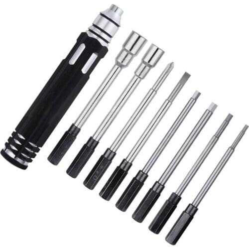 Pocket 8 in 1 Screwdriver Hobby Tools Kit for RC Car Drone Plane Hex Spanner Socket Hexagon H1.5 H2.0 H2.5 H3.0