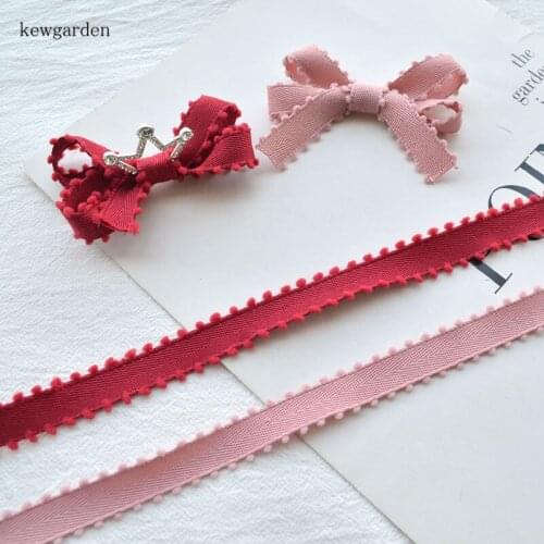 Kewgarden 16mm 5/8" Hairball Edge Polyester Cotton Ribbons Handmade Tape DIY Bowknot Accessories Satin Ribbon Riband Webbing 5M