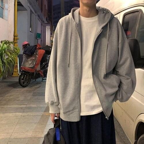 Casual Spring Autumn Men Solid Color Jacket Fashion Hip Hop Harajuku Hoodies Mens 2020 Outwear High Street Tops Streetwear Male