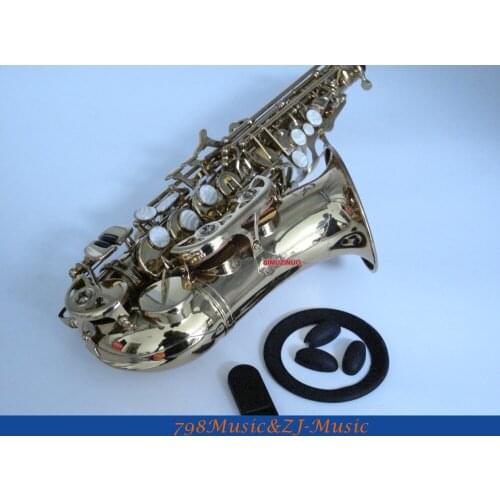 Lacquer Gold Curved Soprano Saxophone Bb key to High F key FREE LORICO Saxophone Ring Mute