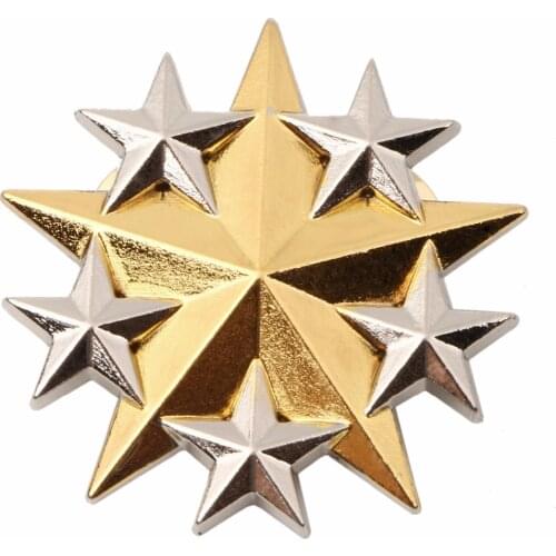 US UNITED STATES ARMY SIX STAR GENERAL RANK METAL HAT BADGE