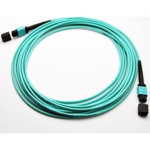 MPO-MPO 12Cores 3M OM3 multimode Fiber optic patch cord cable MPO-MPO OM3 100G Indoor pre - terminated Fiber optic cable