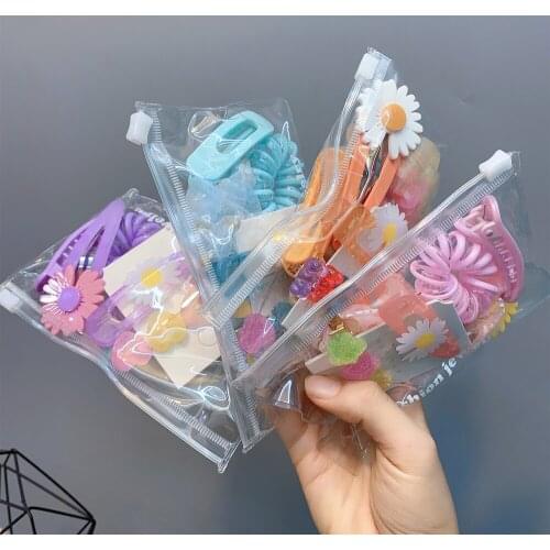 Women Girls Hair Ties Clips Set, Summer Daisy Style Elastic Hair Bands Scrunchies Hairpins