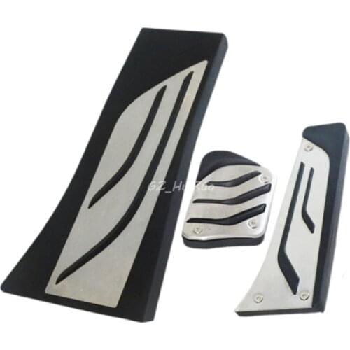 Stainless steel gas fuel brake pedals plate AT footrest foot rest pedal cover pad For BMW X5 X6 E70 E71 E72 F15