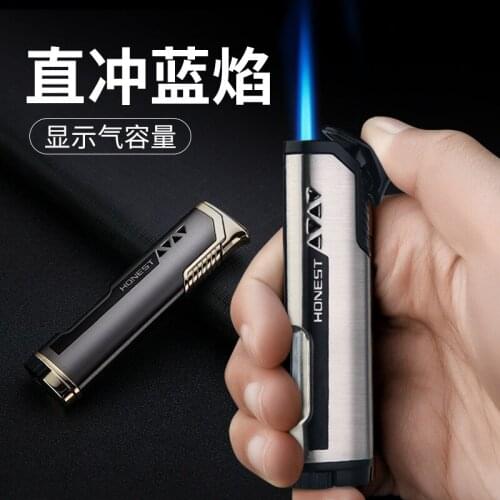 New Jet Torch Lighter Metal Windproof Turbo Pipe Refillable Gas Lighter Butane Cigarette Cigar Compact Lighter Gadgets For Men