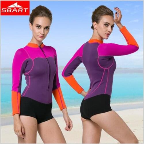 New Arrival 2016 Women Neoprene Wetsuit 2MM One Piece Long Sleeve Neopreno Swimsuit Womens Surf Swim Dive Wet Suit N941