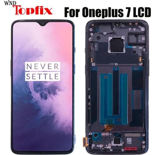 Original AMOLED LCD 6.41" OnePlus 7 LCD Display Screen Touch Panel Digitizer One Plus New Replacement Parts OnePlus 7 LCD