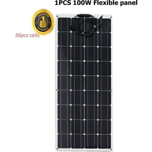 Semi flexible 100 Watt Solar Panel 12V High Efficiency Class-A monocsytalline Solar Cell 100W; Monocrystalline Solar Panels