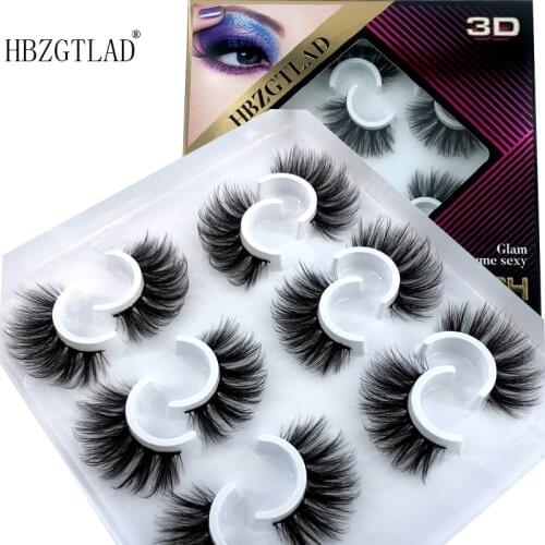 New 2/4/6/7 pairs natural false eyelashes fake lashes long makeup 3d mink lashes eyelash extension mink eyelashes for beauty 03