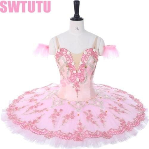 Pink ballet tutu Sugar Plum Fairy Pancake Tutu Skirt performance adult ballerina costumes BT9055