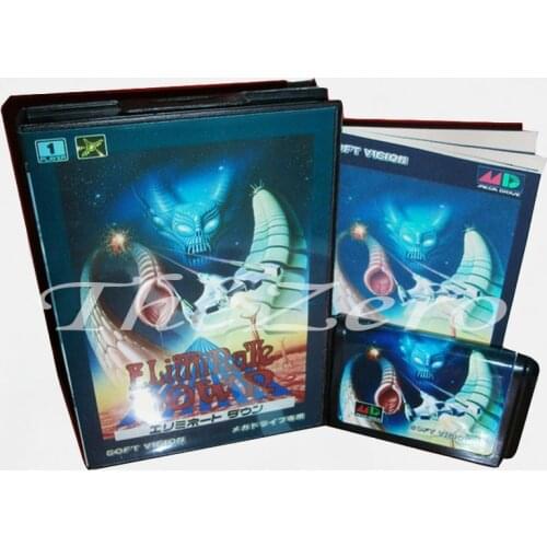 Memory Card Eliminate Down With Box and Manual Book for 16 bit Sega Megadrive Video Game Card MD for Genesis mortal