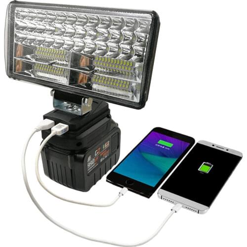 18V LED Flashlight Outdoors Spotlight Light for Makita BL1430 BL1830 Lithium Battery USB Outdoor Lighting with USB