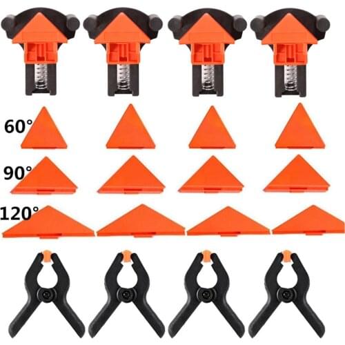 60 90 120 Degree Woodworking Clamp Right Angle Fixing Clips Picture Frame Corner Clamp Woodworking Hand Tool DIY Fixture Tool