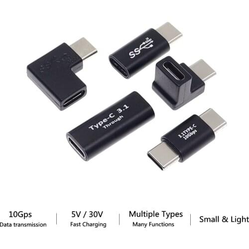 USB 3.1 Type C Adapter Female To Male Converter 10 Gbps USB C Charge Data Sync Extension Connector Plug for Laptop Tablet Phone