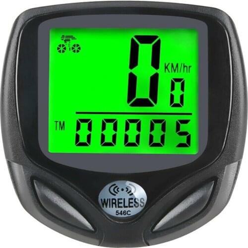 Bike Cycling Odometer Waterproof Speedometer Digital LCD Backlight Cycle Bicycle Bike Wireless Computer Speedometer