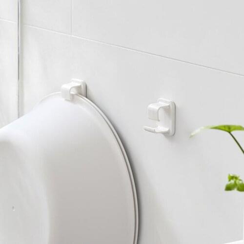 1/3/5pcs Wall-hung washbasin hook free punch MultifunctionBathroom Kitchen Household Washbasin Towel Cup Storage Shelf Hanger