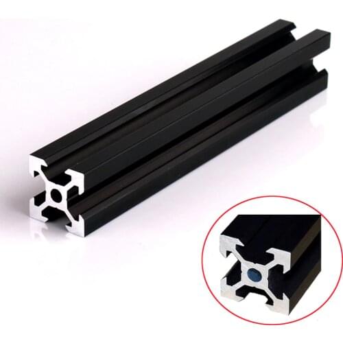 1PC BLACK 2020 V-slot European Standard Anodized Aluminum Profile Extrusion Linear Rail for CNC 3D Printer
