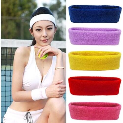 1Pc Women/Men Towel Fabric Sweatband Yoga Headband Sport Gym Running Stretch Hair Head Band Cycling Wide Head Prevent Sweat Band
