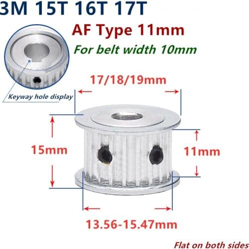 15 16 17 Teeth Arc HTD 3M Timing Pulley Bore 4mm-8mm for Width 10mm 3M synchronous belt HTD3M Belt pulley Wheel Gear 15Teeth 15T