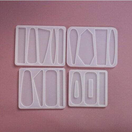 16PCS DIY Barrettes Silicone Epoxy Resin Molds DIY Hair Pin Jewelry Casting Mold X7YC