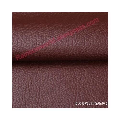 23#deep brown High Quality Giant Pebble PU Leather fabric like leechee for DIY sofa table shoe bags bed material (50*69cm/piece)