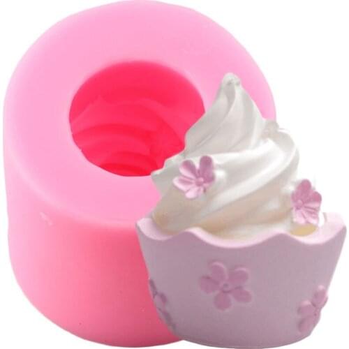 3D Ice Cream Silicone Mold Resin Clay Soap Candle Mould DIY Party Fondant Cake Decorating Tools Candy Chocolate Gumpaste Moulds