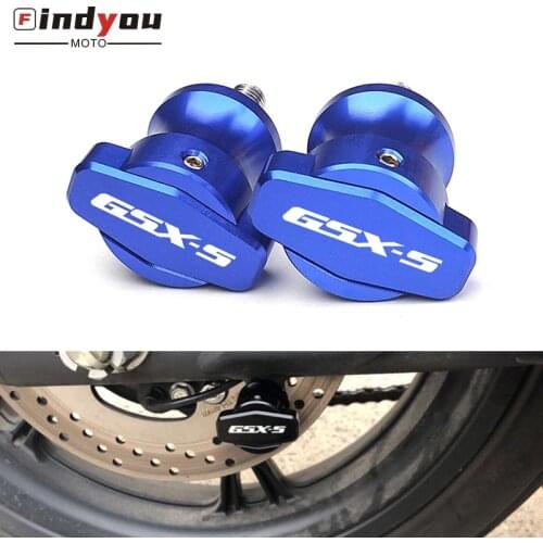 GSX-S For SUZUKI GSX1300R HAYABUSA GSX-S1000 GSX-S750 Motorcycle Accessories CNC Aluminum Swingarm Spools Slider Stand Screw M8