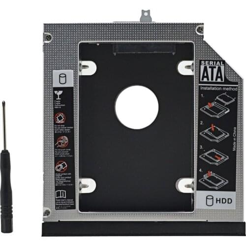 Aluminum Box 2nd HDD Caddy 12.7mm SATA 3.0 2.5" USB For Lenovo ThinkPad L430 L420 L412 Hard Drive Enclosure Opatibay