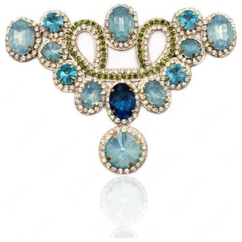 10pc Bohemian Jelly Glass Rhinestone Shoes Flower Patch Diy Sew On Shoes Ornaments Buckle Decorative High Heels Sandals Patches