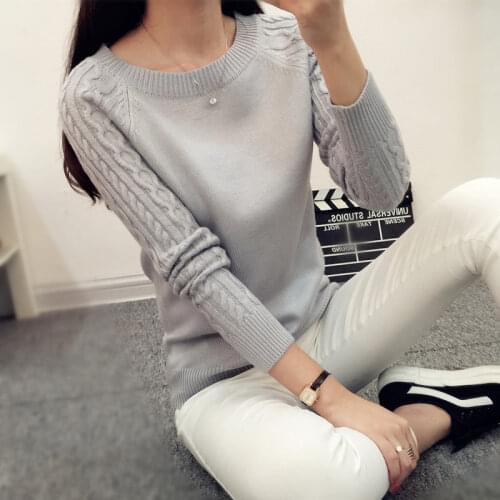 Women Sweaters and Pullovers Autumn Winter Fashion O-Neck Knitted Jumper Female Solid Color Twisted Full Sleeve Sweater
