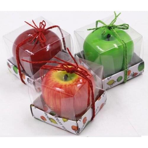 Apple Shaped Fruit Candles Candle Scented Bougie Festival Atmosphere Romantic Party Decoration Christmas Eve New Year Decor SN