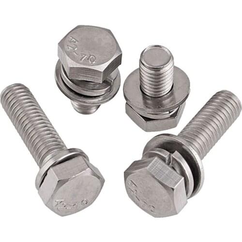 M4 M5 M6 Outer Hexagonal Combination Screws, Trimmed Hexagon Head