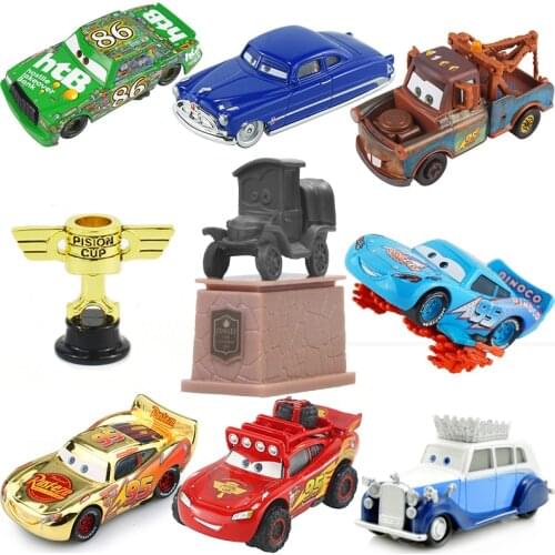 Disney Pixar Cars 2 3 Lightning McQueen Mater Jackson Storm Ramirez Toy Car 1:55 Diecast Vehicle Metal Alloy Gift for Kids