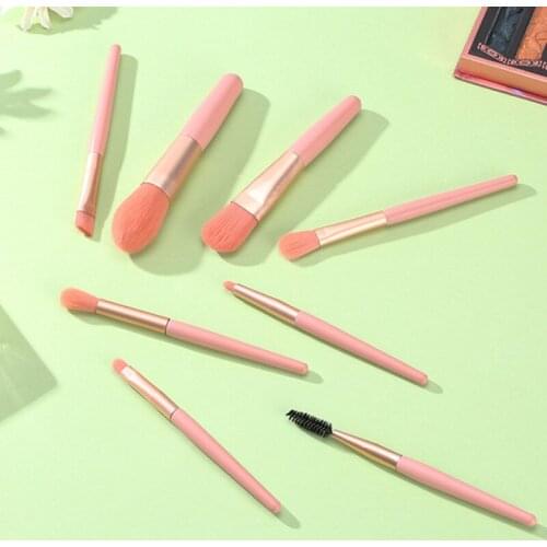 Mini Travel Makeup Brushes Portable Soft Eye Shadow Foundation Powder Eyelash Lip Concealer Make Up Set