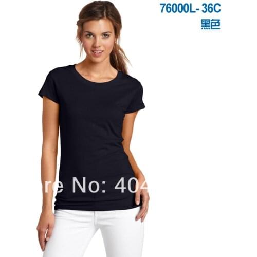 Mini wholesale!50%-60% off shipping cost!women custom shirts ,women T shirts,print your logo,100% Cotton,25colors,US size