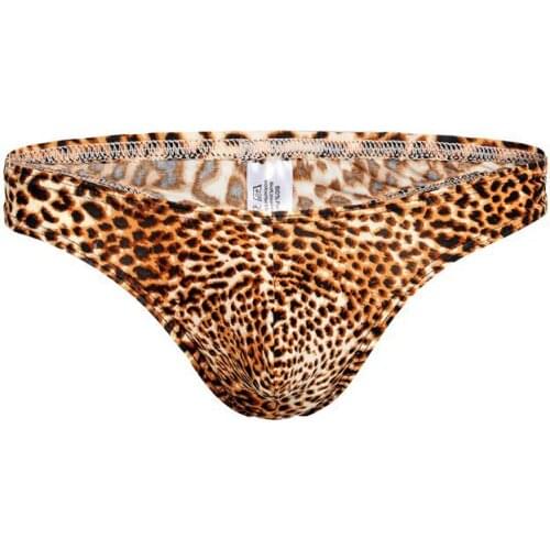 Leopard mens underwear sexy spur pocket young mens thong temptation temptation comfortable breathable cool panties male