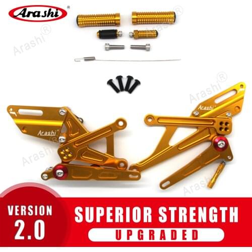 Arashi Newest CNC Adjustable Rearset Footrest For KAWASAKI Ninja H2 2015 2016 2017 2018 Foot Pegs Rear Rest Footpegs