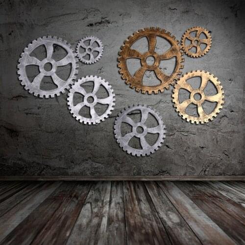 Newest Retro Industrial Style Wooden Gear Decorative Wheel Gear Ornaments Art Bar Cafe Home Wall Hanging Decor Craft Gift