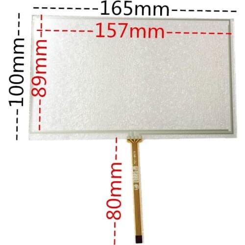 Original new 7''inch touch screen resistive four-wire car navigation DVD / GPS external screen 165*100