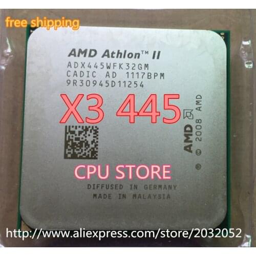 AMD Athlon X3 445 processor 3.1GHz 1.5MB L2 Cache Socket AM3 CPU Processor scattered pieces working 100