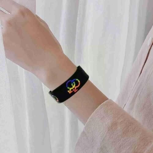 Lovers Pride Rainbow Bracelets Soft Silicone Wristband Pride Couple Bisexuals LGBT Sign Jewelry Lesbians Gift Gays Bracelet B0S6