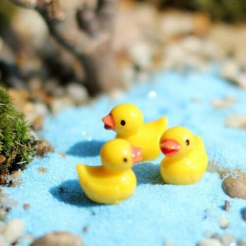 Sale~3 Pcs/resin yellow duck /miniatures/lovely animals/fairy garden gnome/moss terrarium decor/crafts/bonsai/ DIY/c043