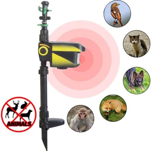Sprinkler Automatic Rotating Large Area Solar Powered Motion Activated Animal Repeller Yard Enforcer Garden Animal Deterrent