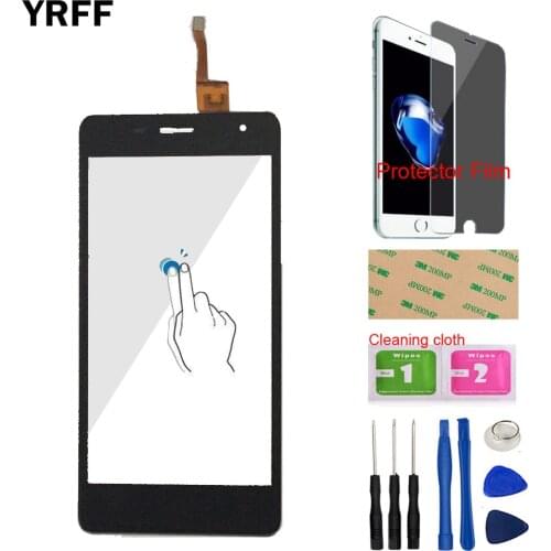 YRFF Touch Panel Touch Screen Digitizer Glass Phone Touchpad Sensor For Oukitel K4000 Pro Tools Free Protector Film + Adhesive