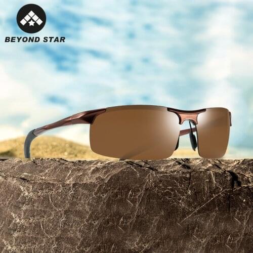 BEYONDSTAR Aluminum Alloy Sunglasses Men Polarized Outdoor Sport Black Glasses Winter Snow Driving Sunglass For Man Vasos G8177