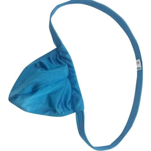 2018 Hot Men Sexy String Homme Fashion Polyester Lingerie Underwear Mens Thongs Low-rise Solid G-string Men Size Bulge Pouch