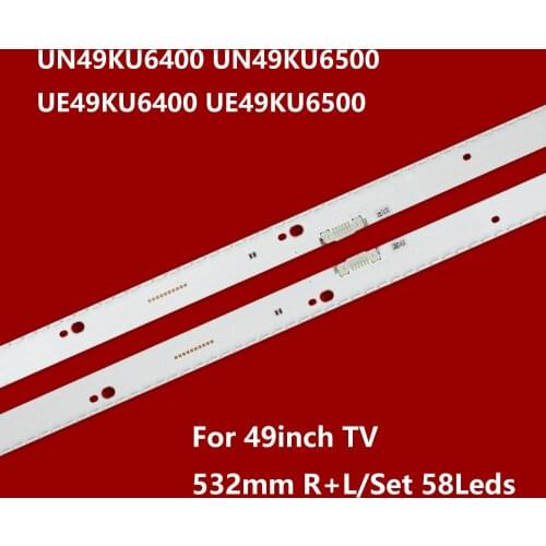 2pcs LED backlight strip for UE49KU6400 UE49KU6500 UN49KU6400 UN49KU6450 UN49KU6500 UA49MU6500 BN96-39674A 39673A