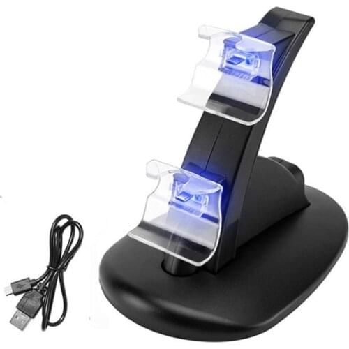 LED Dual USB Charging Charger Dock Stand Cradle Docking Station For -XBOX ONE S X SLIM Game Gaming Console Controller X6HB