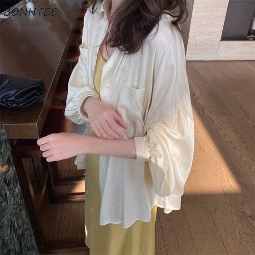 Shirts Women Simple Sun-proof Summer Elegant Tender Fashion Loose All-match Outerwear Lady Casual Korean Style Chic Female Daily