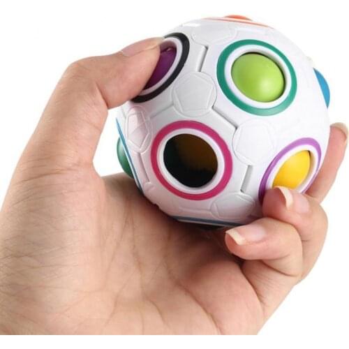 1pcs Rainbow Ball Fun Magic Cube Puzzle Education Toy Stress Reliever Toys For Adult Kids Child Gifts